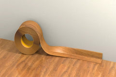 self adhesive flexible PVC skirting board 50mm 5m roll wood effect