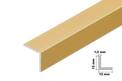 anodised aluminium 10x10mm equal angle silver profile