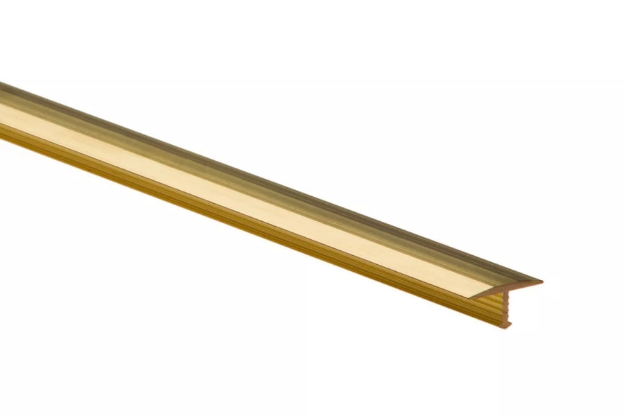 T bar door threshold – gold aluminium 1m strip