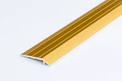 Aluminium door threshold strip 30mm gold anodised 1m ramp