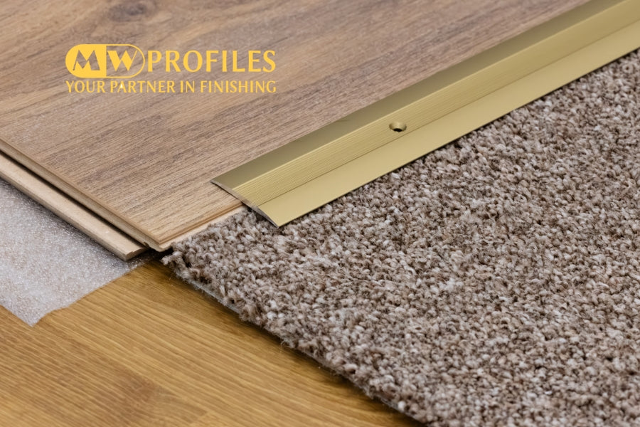 aluminium threshold strip 38mm for smooth doorways