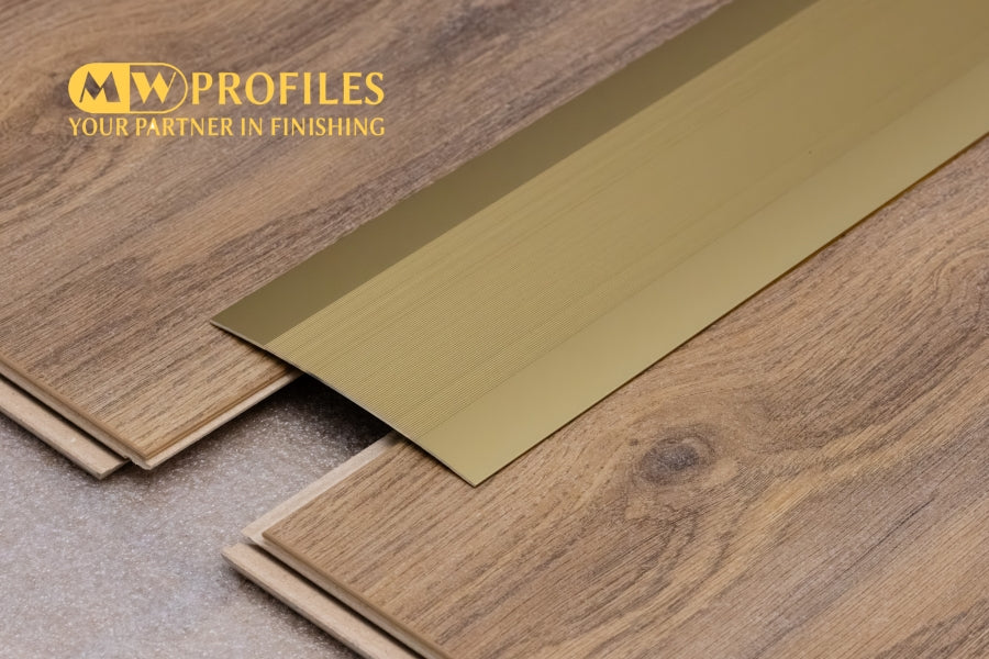 self adhesive aluminium door bar 100mm wide profile