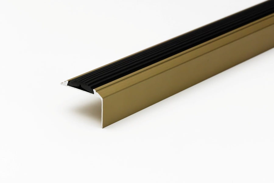anodised aluminium stair trim anti slip surface insert