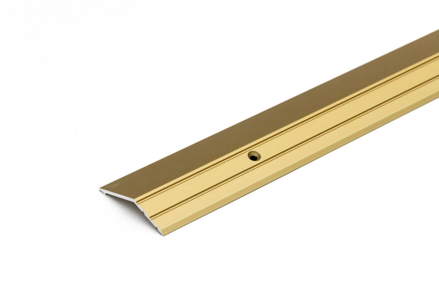 anodised aluminium door threshold ramp in gold finish