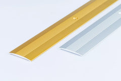Anodised Aluminium door threshold strip 38mm gold and siver
