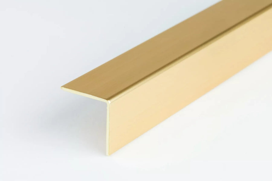 PVC Corner Angle Trim Profiles – Gold Plastic 90 Degree Edge