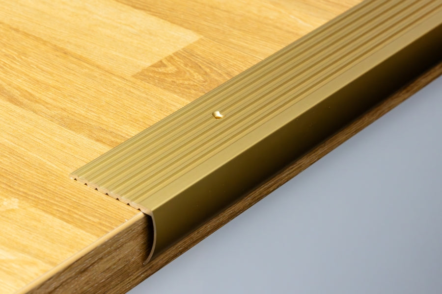 Bullnose stair nosing colour options silver gold