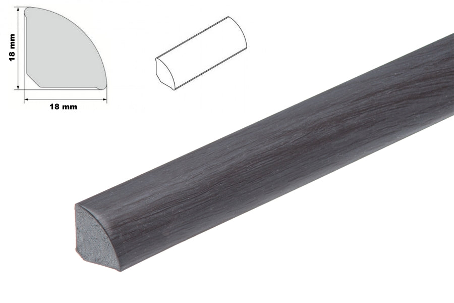 uPVC 18mm quadrant trim - gray