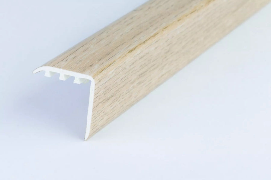 uPVC stair edging 30×30 mm beech finish