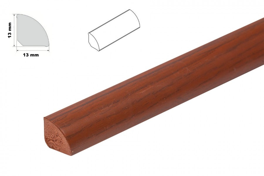 uPVC 13mm internal corner scotia moulding – light mahogany