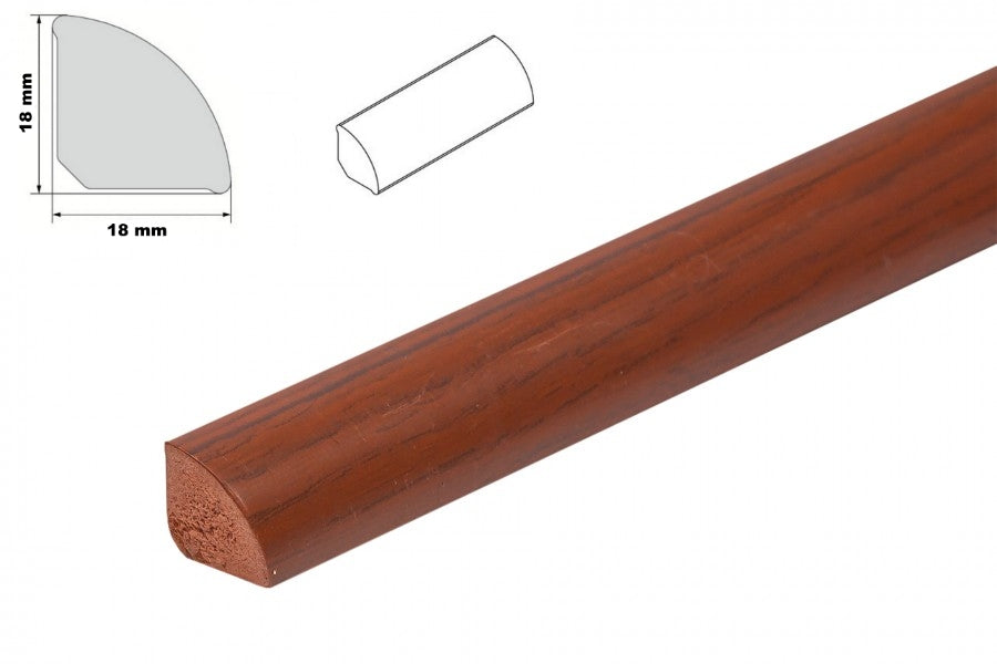 uPVC 18mm quadrant trim -light mahogany