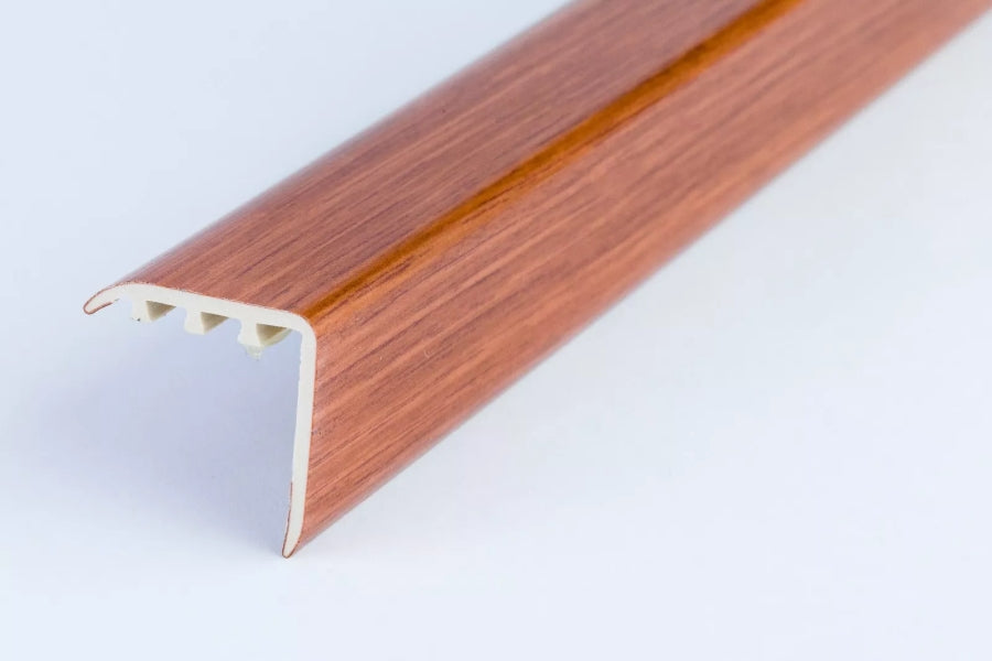uPVC wood finish stair edge profile UK stock