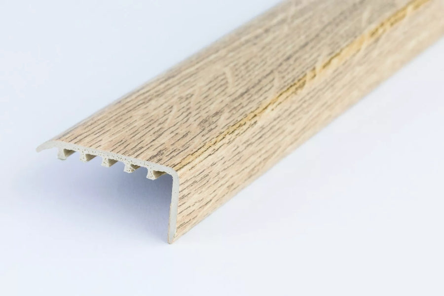 wood effect uPVC stair edging anti-slip