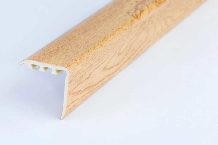 realistic wood grain PVC step edge trim