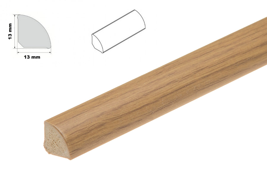 uPVC 13mm quadrant trim –  oak 
