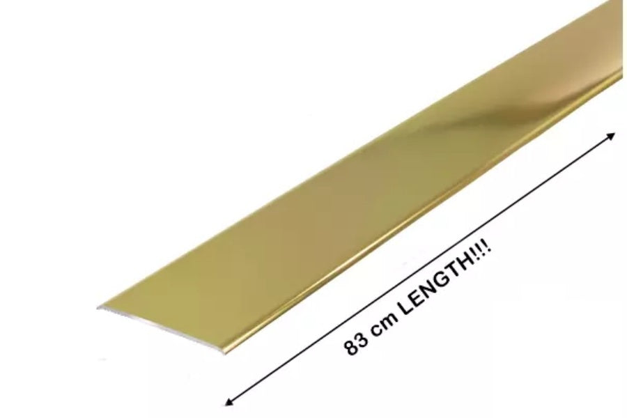Self adhesive aluminium door threshold strip polished gold finish