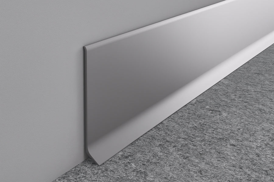 modern aluminium wall skirting profile silver finish