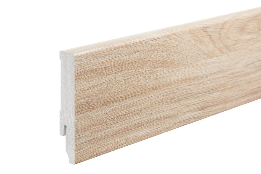 Wood effect  skirting board for tidy wall edge