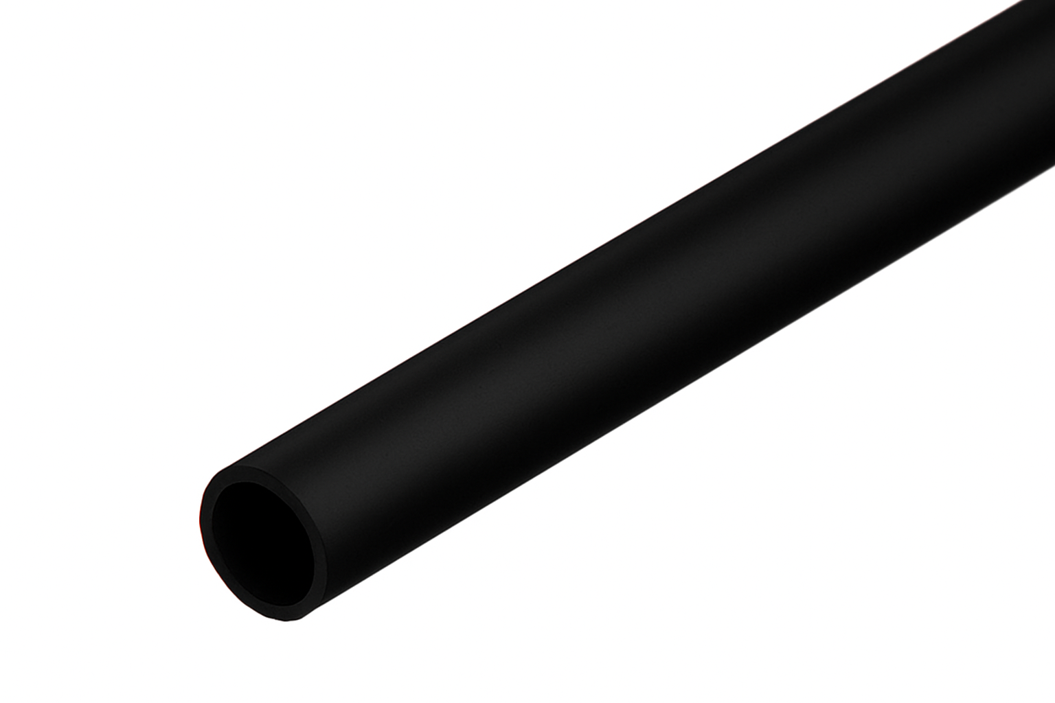 Black plastic round pipe tube – 1 metre length