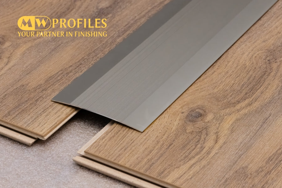 champagne aluminium 100mm wide floor joining profile