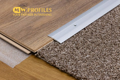 flat profile 38mm aluminium door trim silver