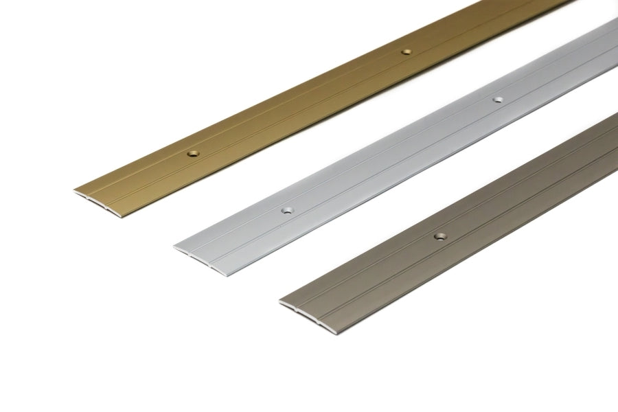 flat aluminium door bar trim 37mm screw fix