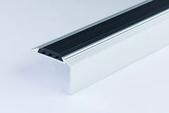 anodised aluminium stair nosing 46×30 mm silver