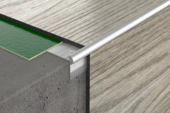 5 mm aluminium stair nosing outer corner silver LVT Z5