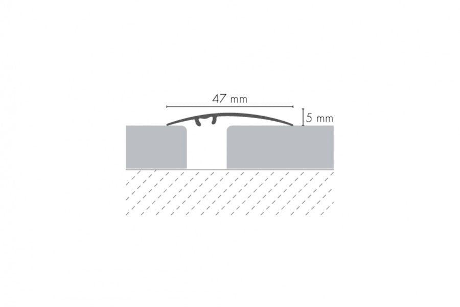 Aluminium wood effect door threshold strip 930 mm

