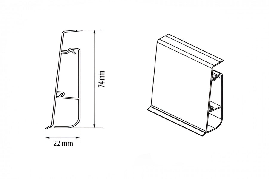 flexible PVC skirting board high profile wood style