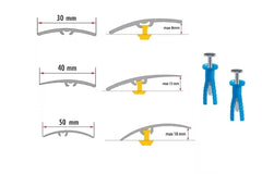 Aluminium door threshold strip