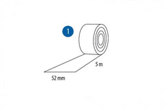 50mm PVC self adhesive flexible skirting strip wood finish