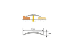 40 MM Aluminium door threshold strip anodised