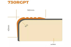 flexible PVC bullnose stair edging 1.18 m