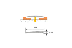 Anodised Aluminium door threshold strip 38mm various sizes