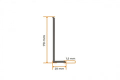 70mm flexible PVC skirting strip for kitchens and bathrooms