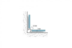 silver aluminium stair edging inner corner for LVT
