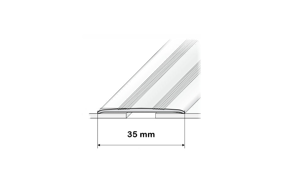 Self adhesive aluminium door threshold strip 930mm anodised