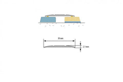 Aluminium door threshold strip 38mm x 900mm anodised colours