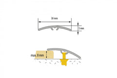 uPVC wood effect door threshold strip 30mm x 900mm transition trim

