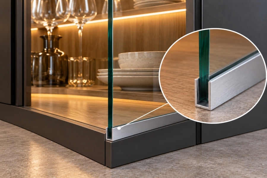 aluminium u channel natural mill finish 1m