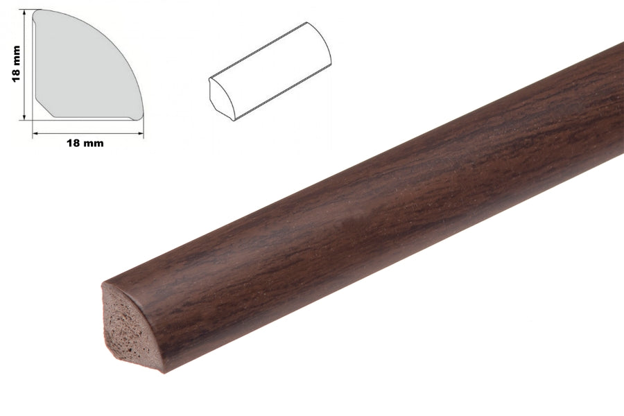 uPVC 18mm quadrant trim - walnut