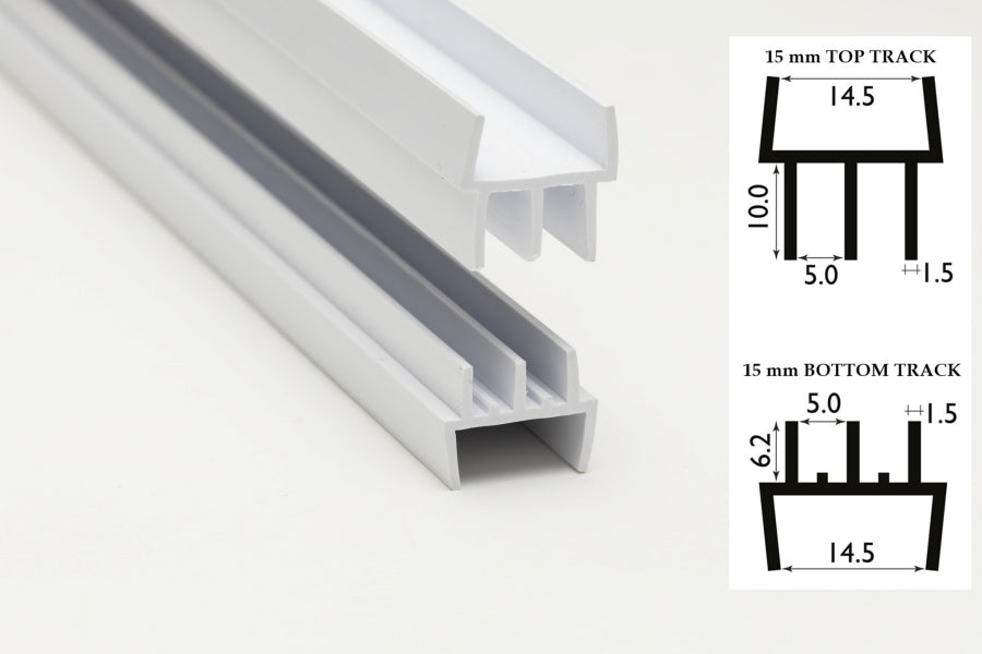 UV resistant PVC clip-on glass track vivarium