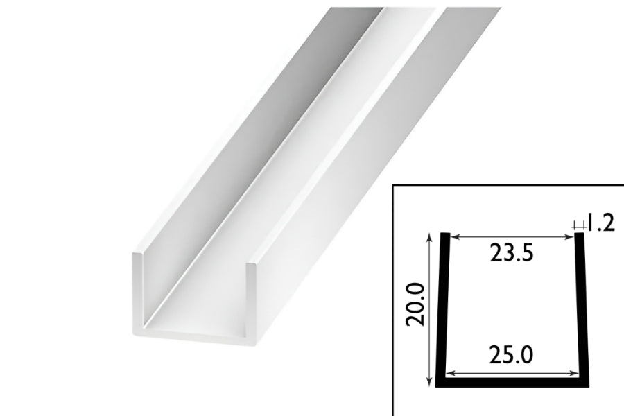 PVC U channel edging strip for DIY projects