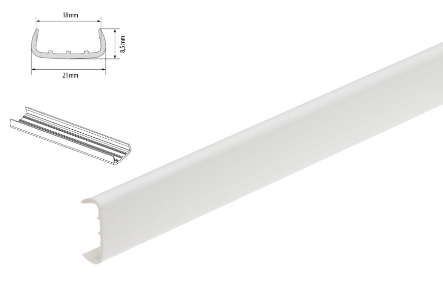 U trim edging strip PVC melamine furniture – white 1m & 2.5m

