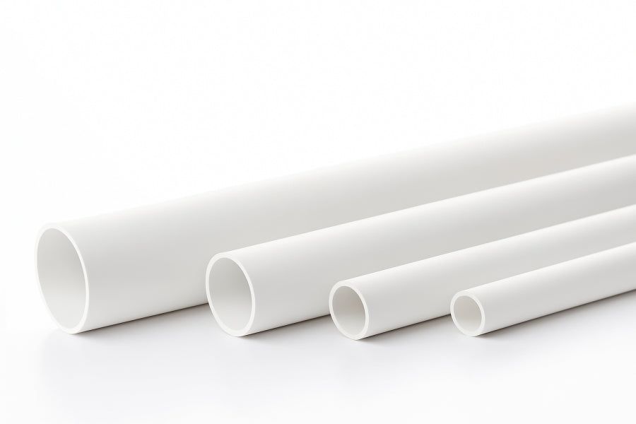 Plastic round pipe tube – white 39.37 inch size