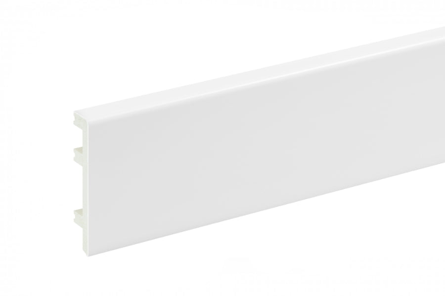 PVC skirting board 80mm height front view