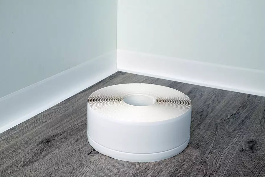 flexible PVC skirting board 70x20mm 10m roll white
