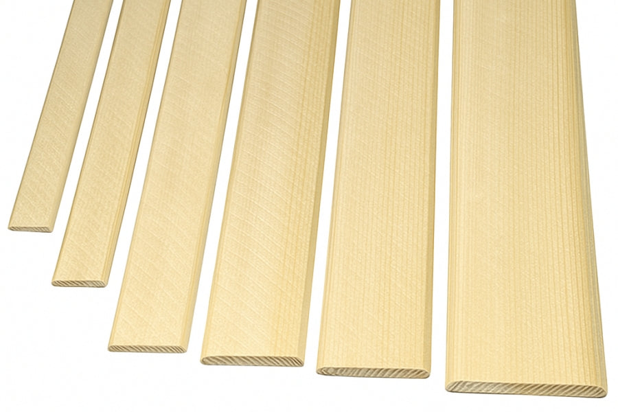 Pine wood flat trim – smooth finish beading bar

